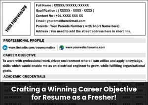Read more about the article Crafting a Winning Career Objective for Resume as a Fresher